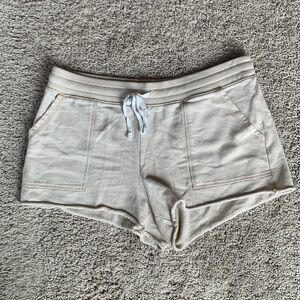 Aerie cream sweatshorts